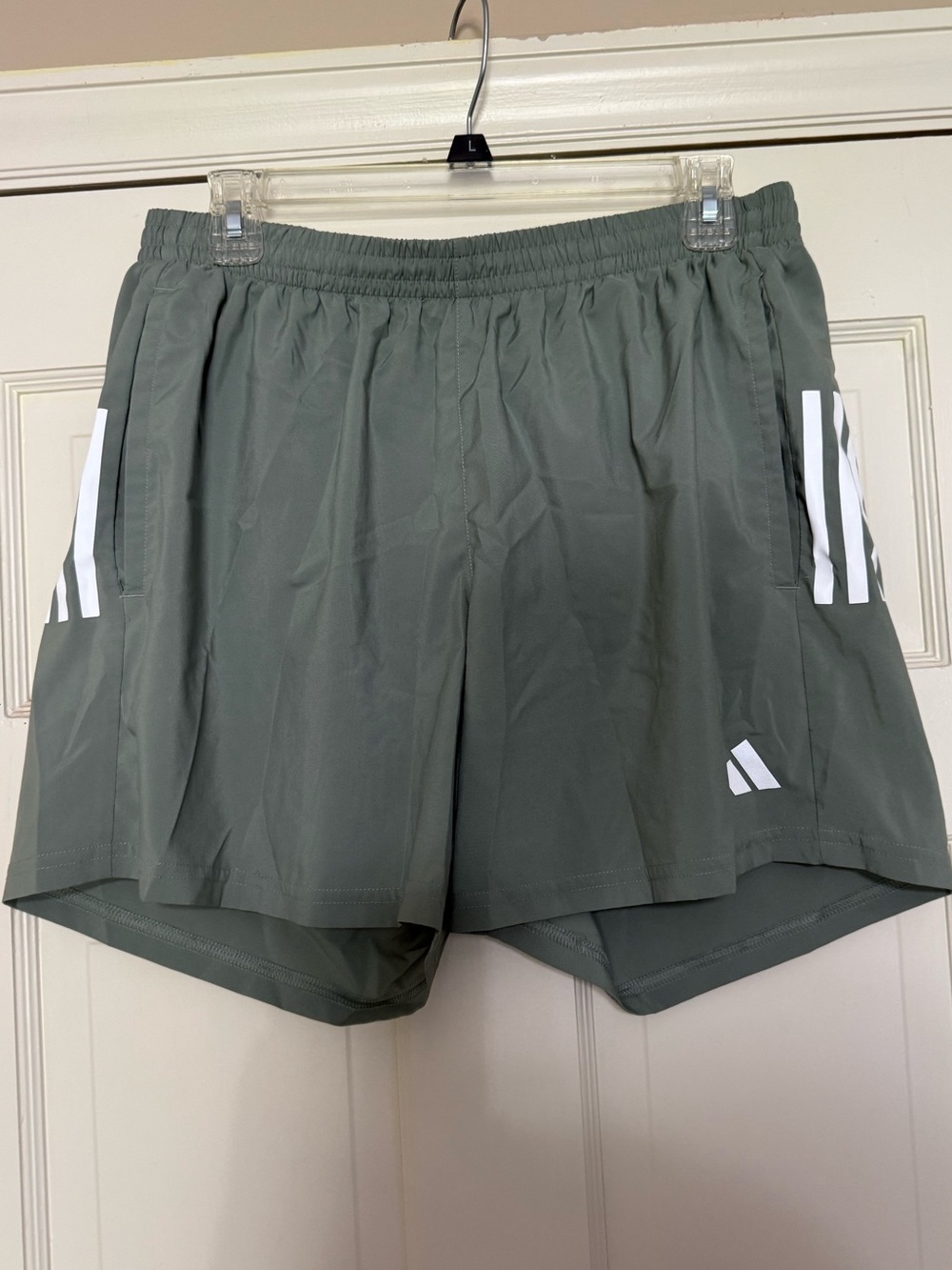 Adidas Own the Run Running 5 inch Green Shorts - L